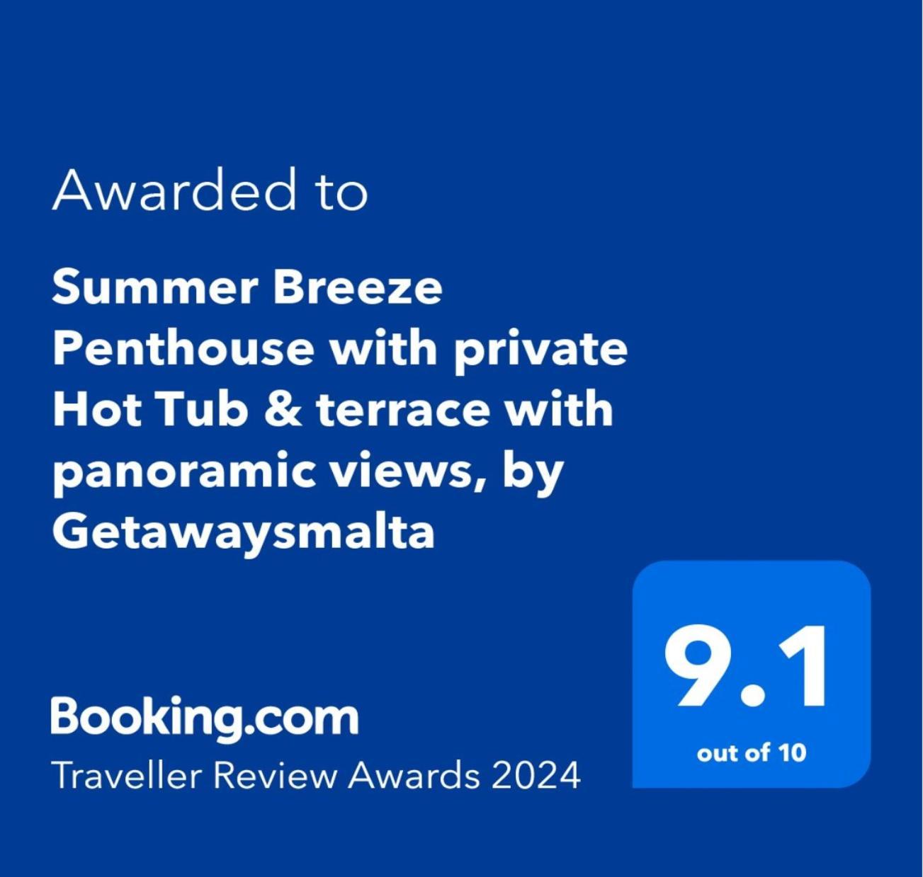 Summer Breeze Penthouse With Private Hot Tub & Terrace With Panoramic Views, By Getawaysmalta المليحة المظهر الخارجي الصورة